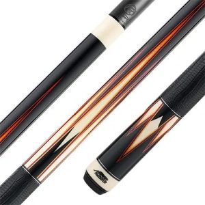 Predator LE True Splice 16 Pool Cue - Ebony with Red/Orange Points - Leather Wrap -Shaft 314-3