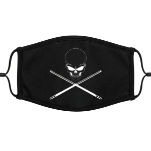 Cues and Skull Logo Mask
